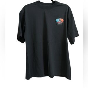 RGSTR Saints & Sinners Graphic T-Shirt Black Skull Flames Tee Men’s Medium